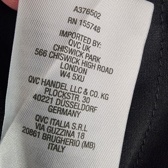 Attitudes by Renee Womens Como Jersey Fringe Jacket Black Large Knit Open Front - Picture 9 of 9